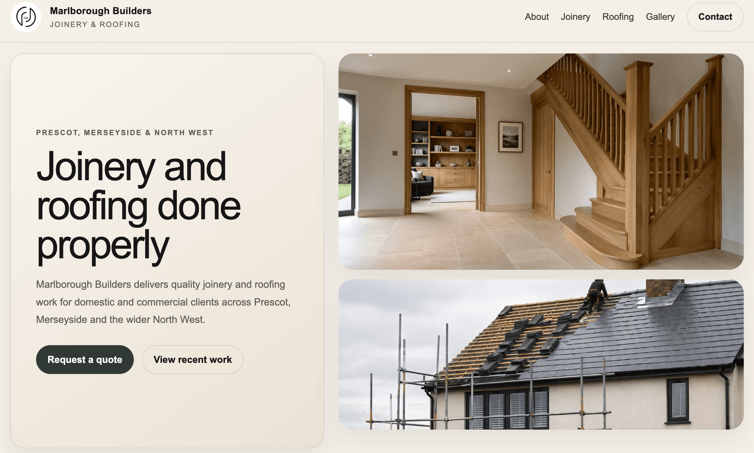 Marlborough Builders website