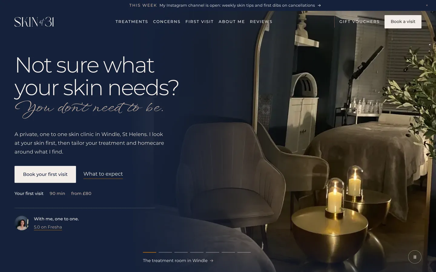 The Skin at 31 homepage
